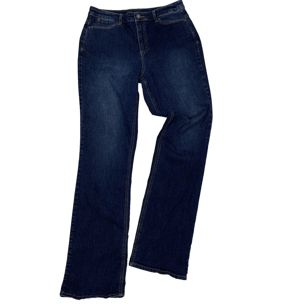 Christopher & Banks Straight Leg Jeans Womens 8 Tall Long Dark Wash High Rise